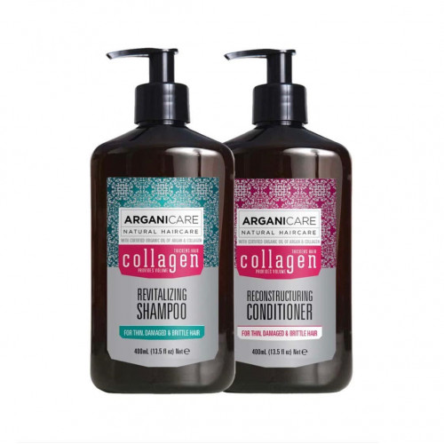 Set dầu gội và dầu xả ArganiCare Natural Hair Care Collagen 400ml